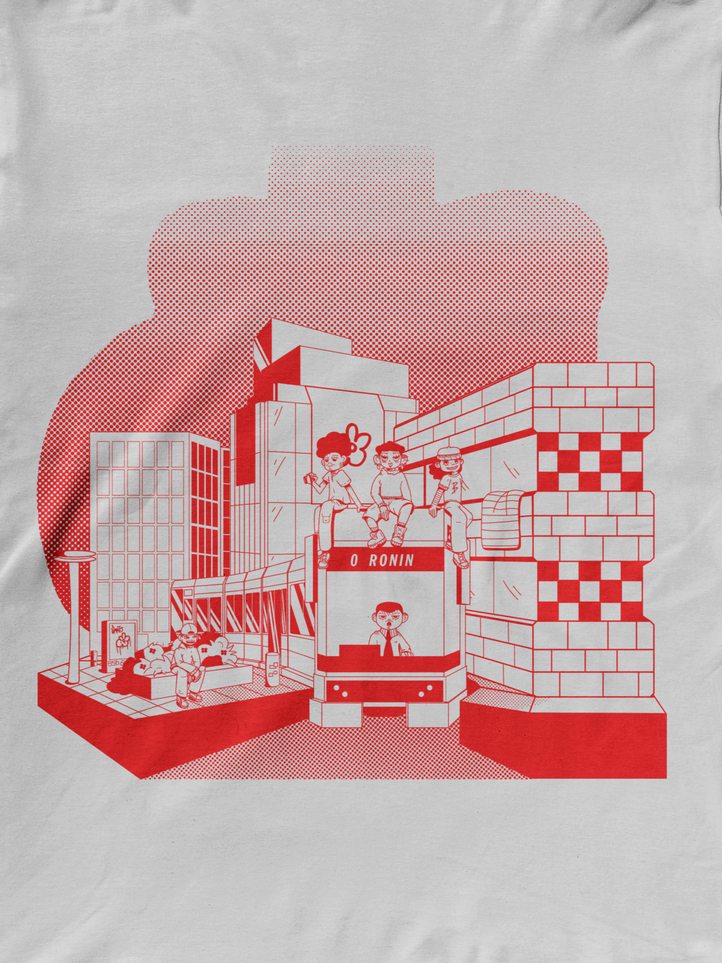 T-shirt Revolt - Crème & Rouge
