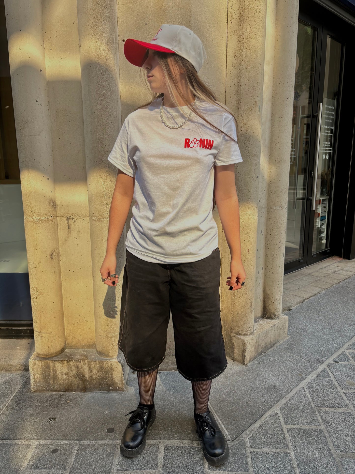 T-shirt Revolt - Crème & Rouge