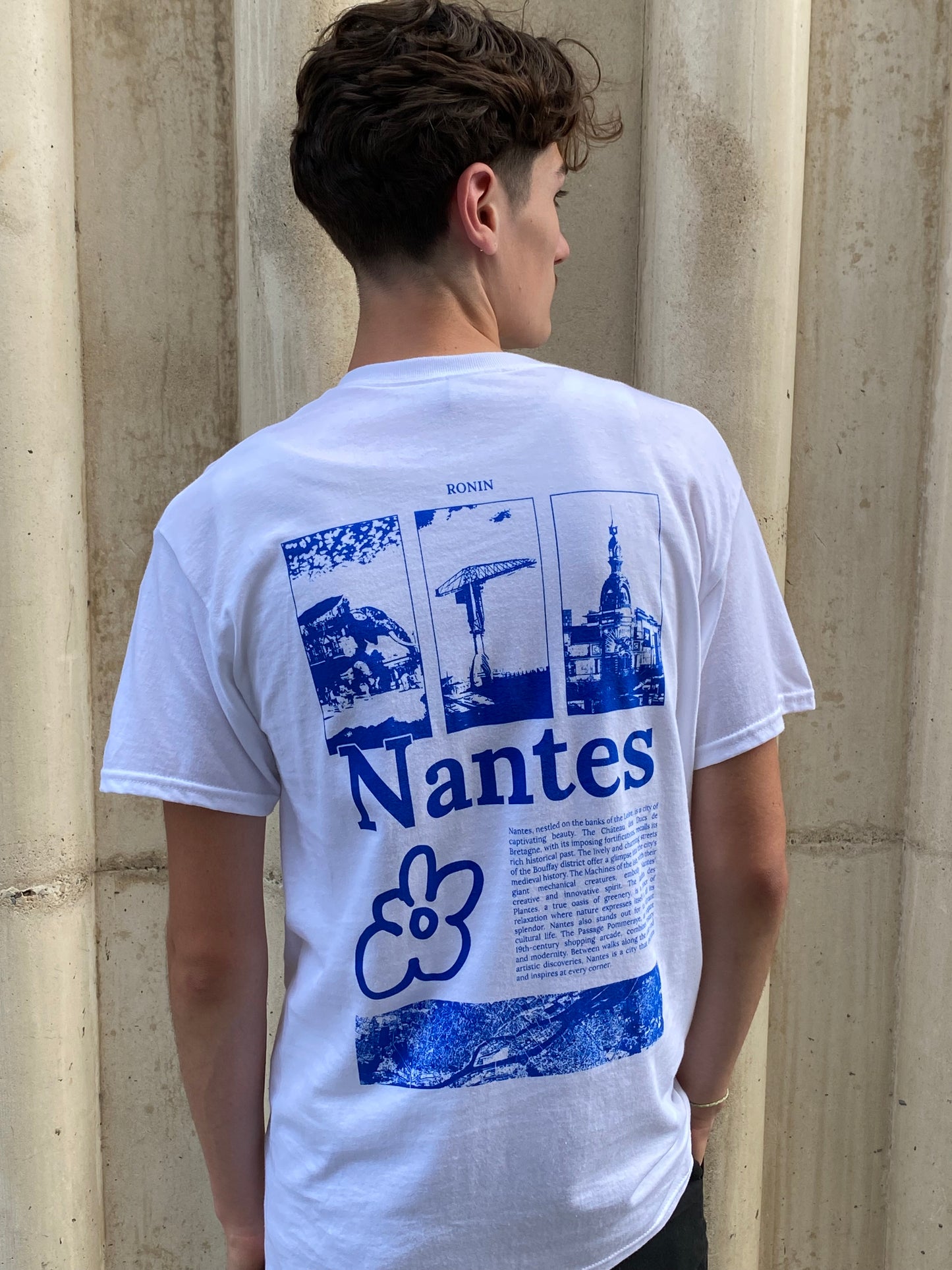 T-shirt Nantes - Blanc & Bleu