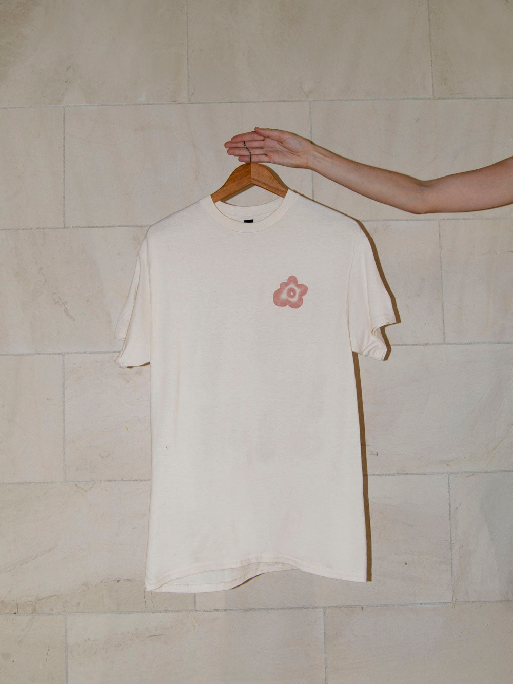 T-shirt 3D - Blanc cassé/Vieux Rose