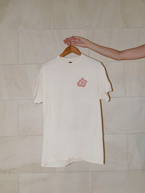 T-shirt 3D - Blanc cassé/Vieux Rose