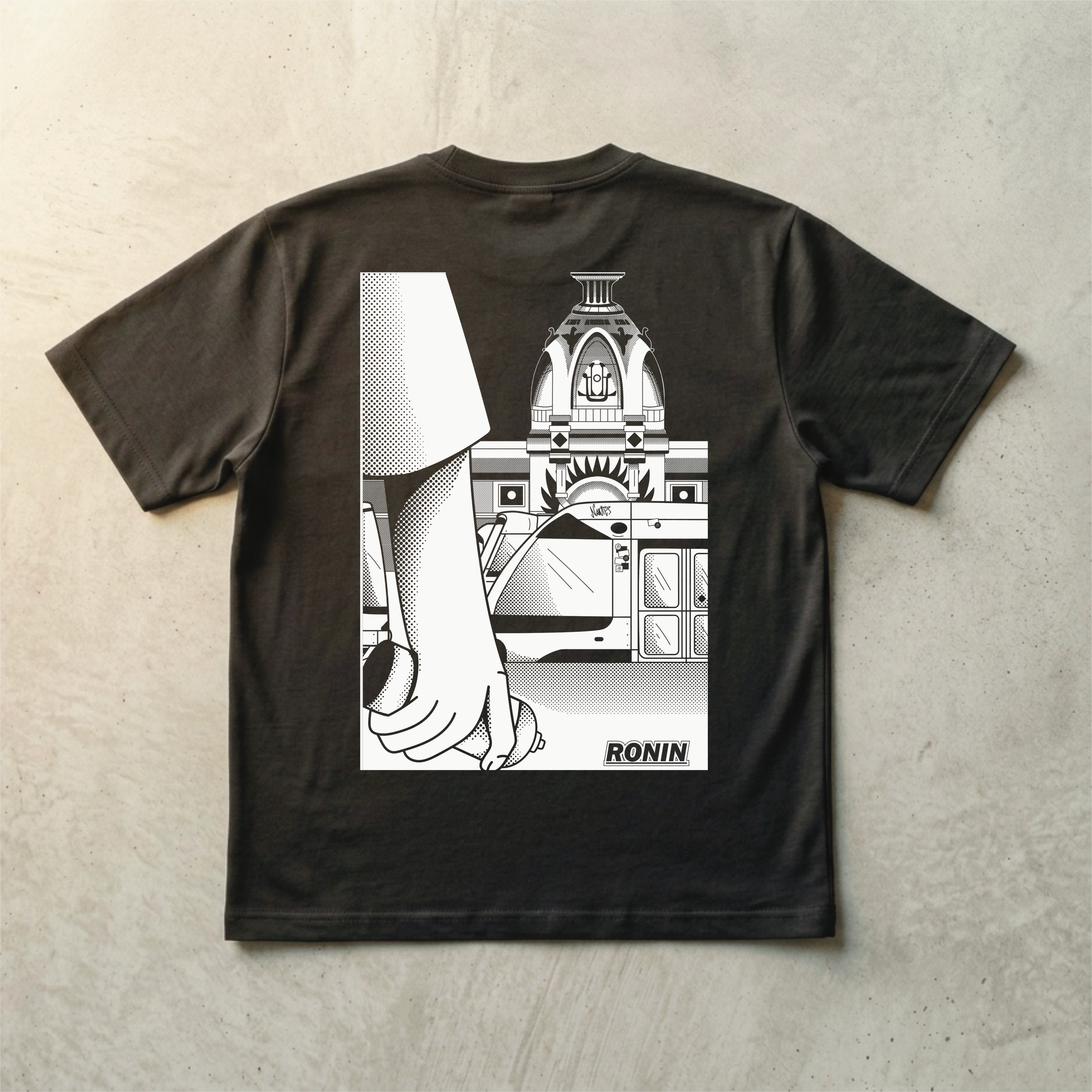 T-shirt Spray Lu - Noir & Blanc