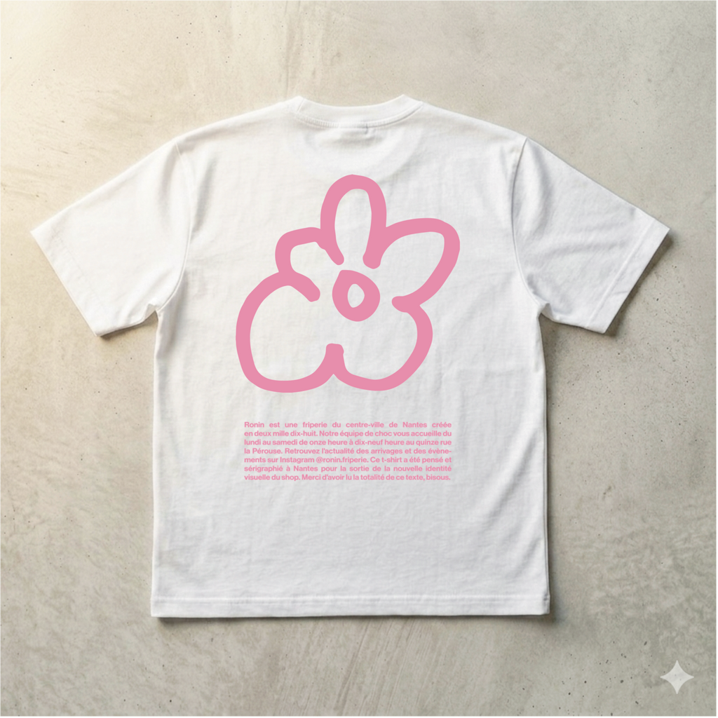 T-shirt Ronin - Blanc / Rose