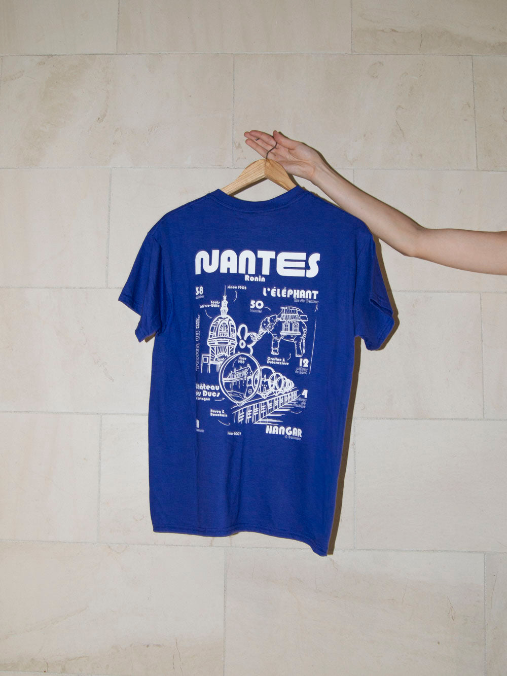 T-shirt Nantes Illustration Bleu/Blanc