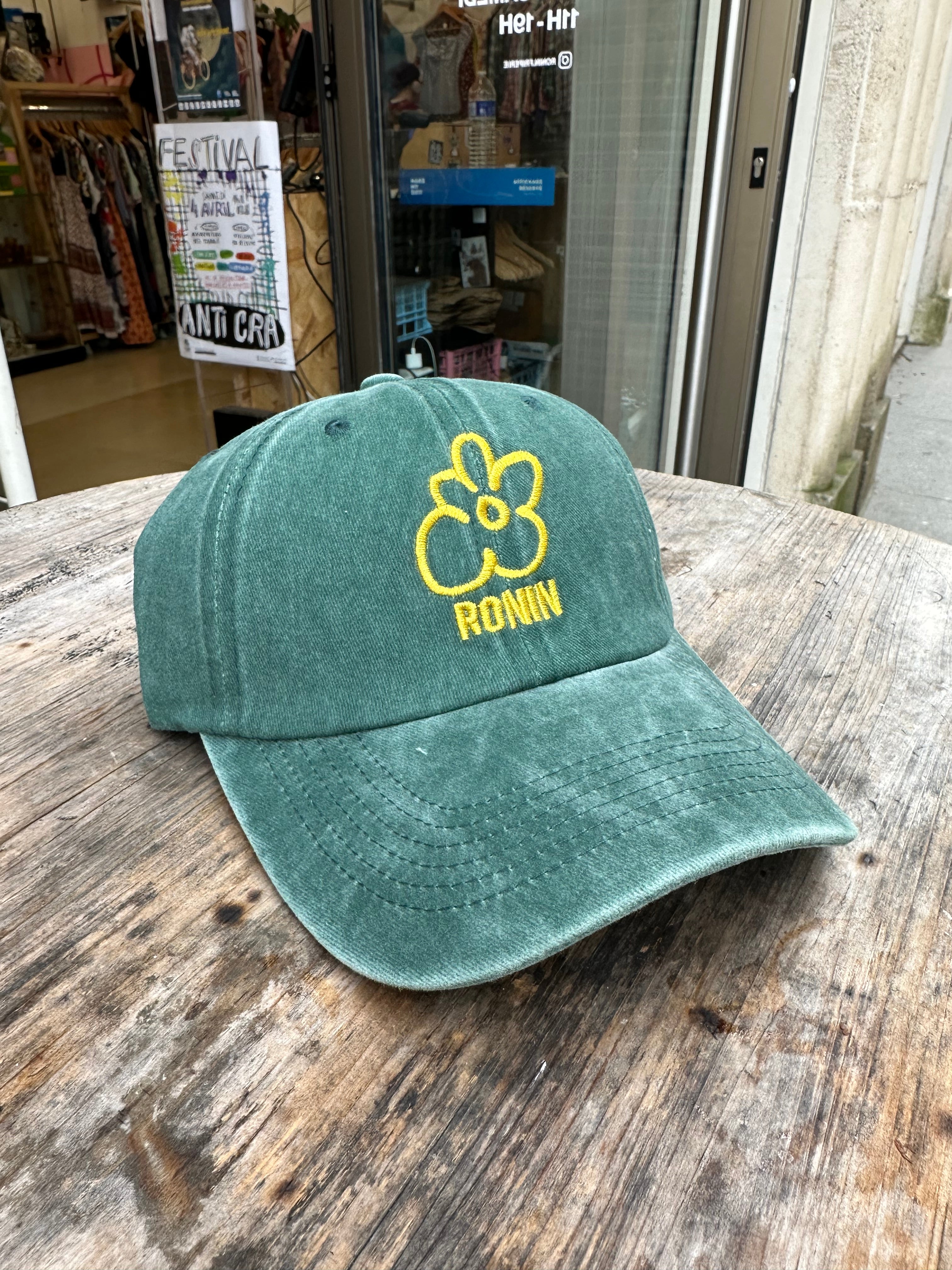 Casquette Ronin Délavé - Vert & Jaune