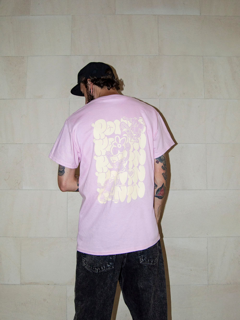 T-shirt Bonhomme - Rose pâle/Blanc cassé