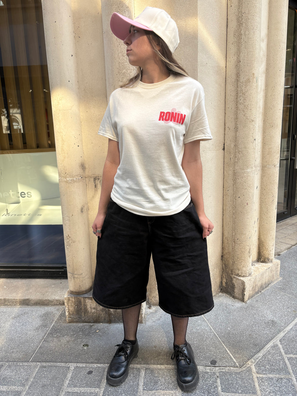 T-shirt Japon - Crème & Rouge pale