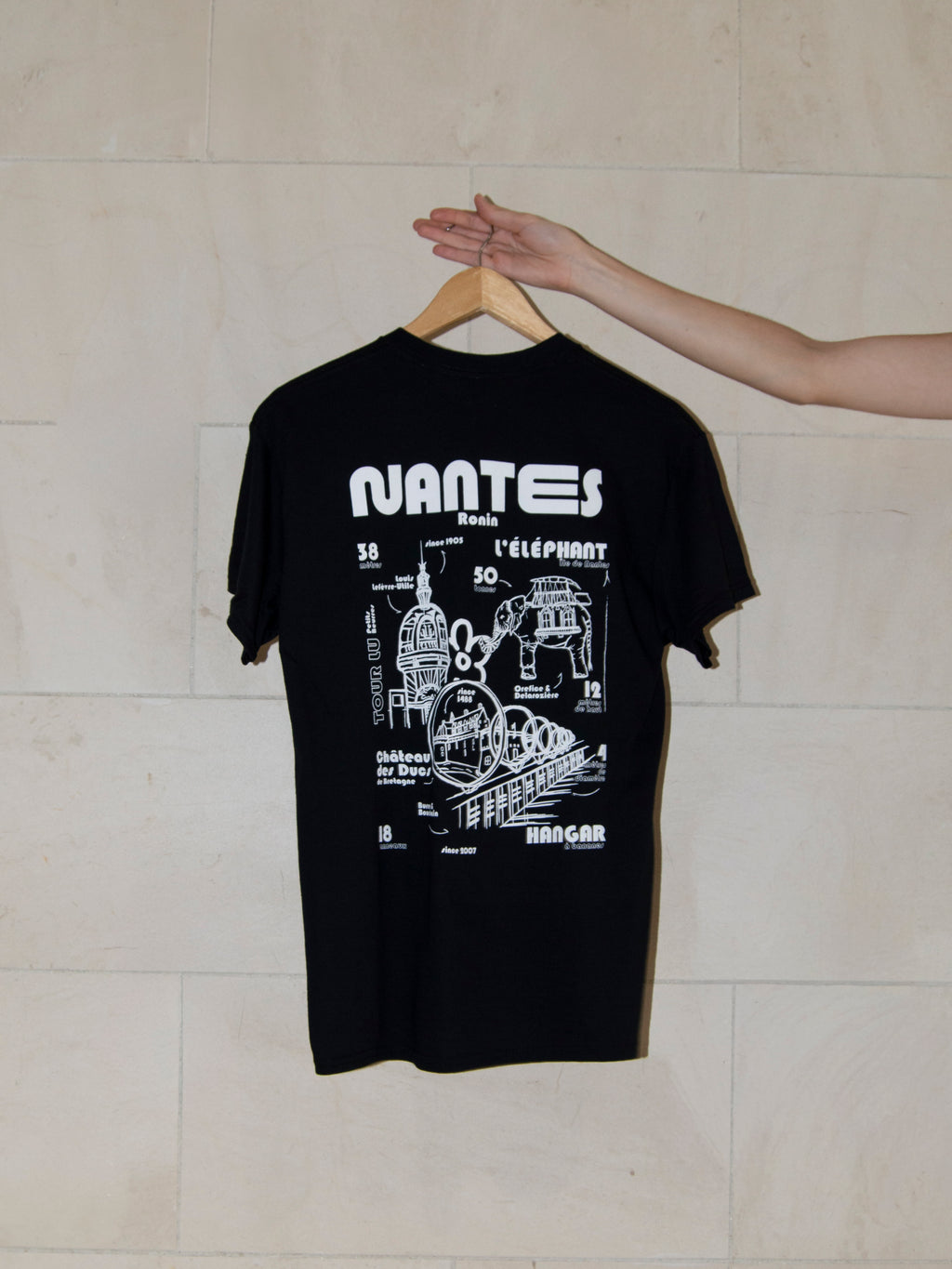 T-shirt Nantes Illustration Noir/Blanc