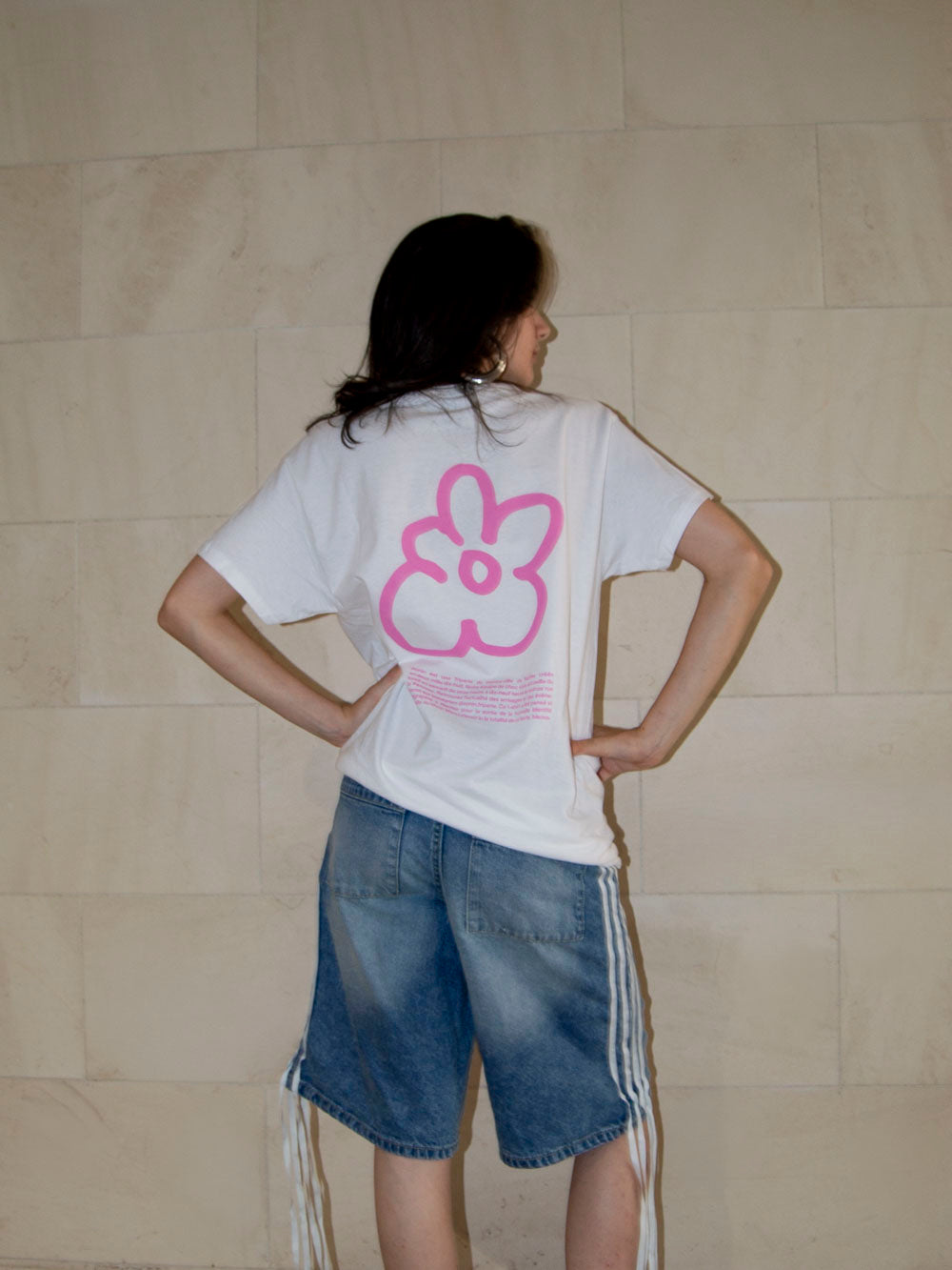 T-shirt Ronin - Blanc/Rose