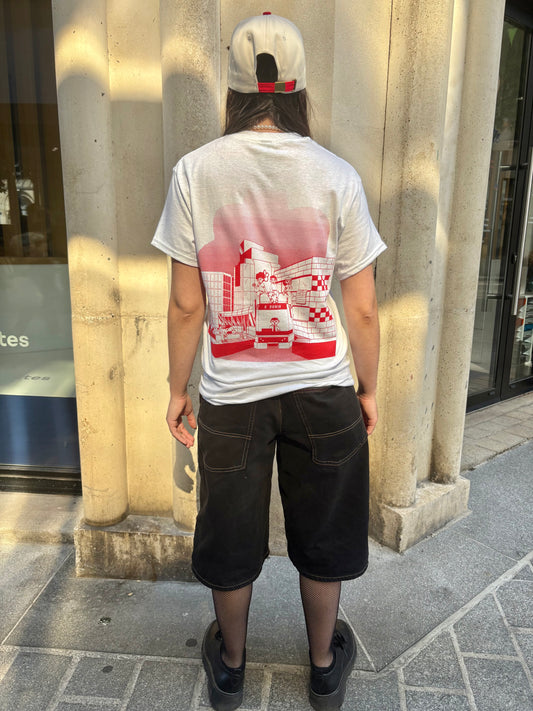 T-shirt Revolt - Crème & Rouge