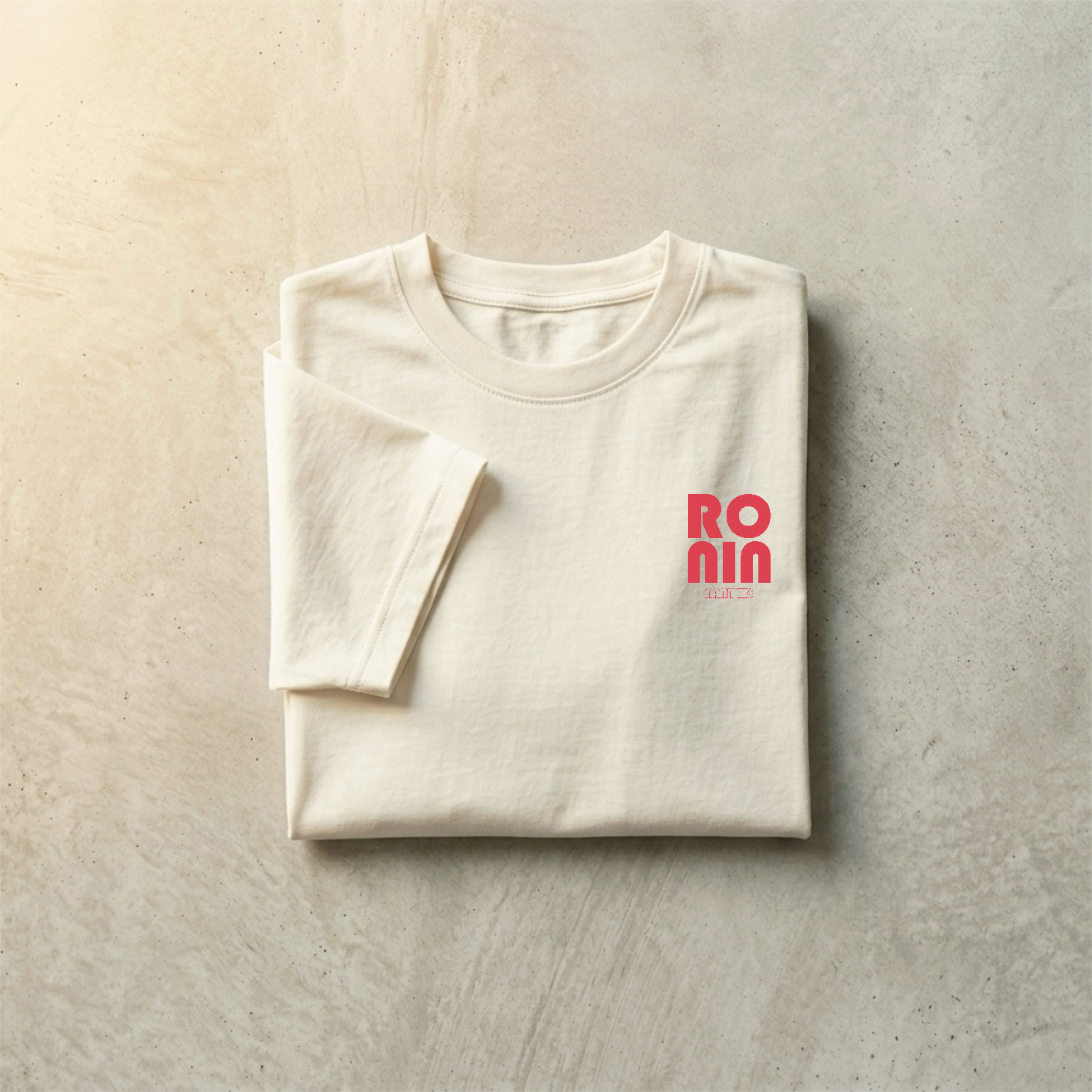 T-shirt Illustration Nantes - Crème & Rouge Framboise
