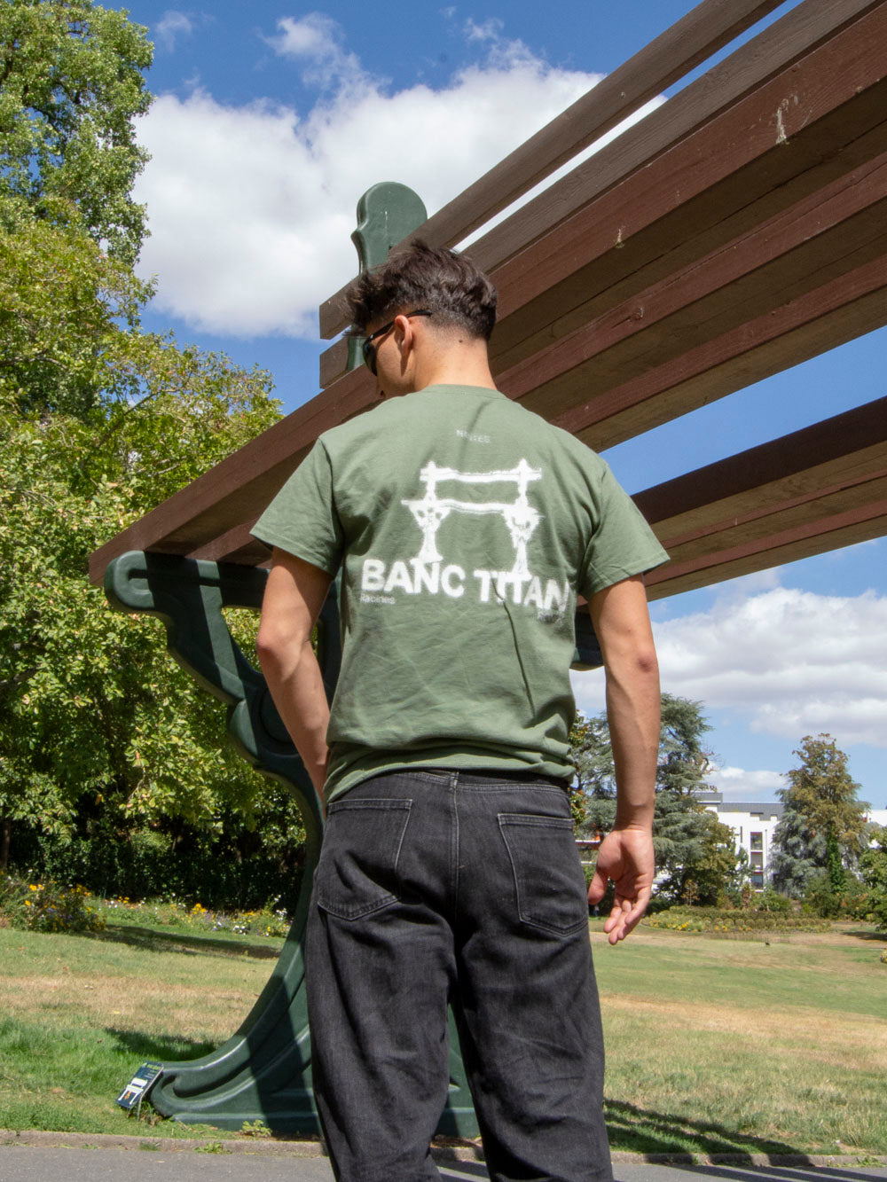 T-shirt Banc Titan EXCLU WEB - Kaki/Blanc cassé