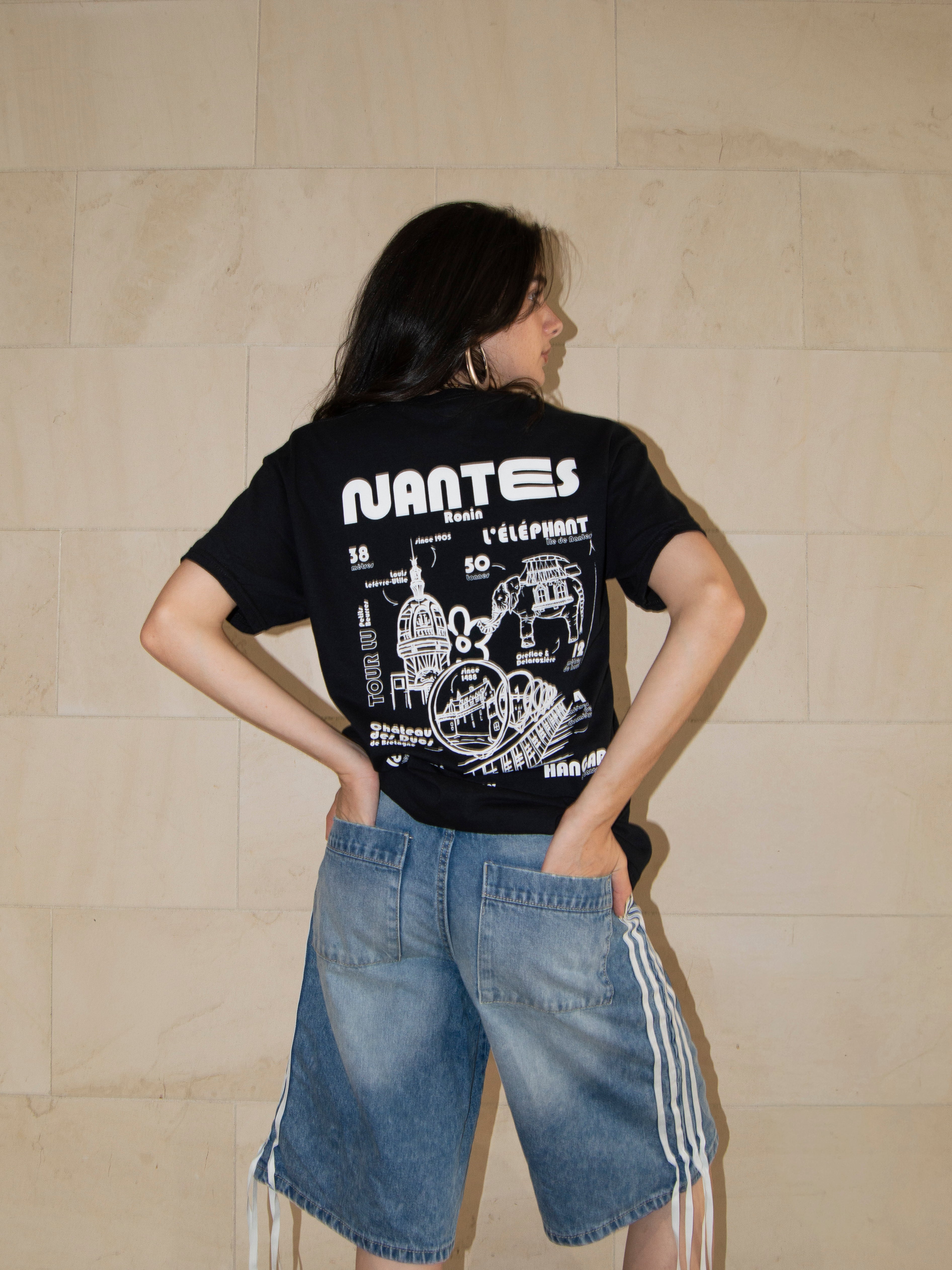 T-shirt Nantes Illustration Noir/Blanc