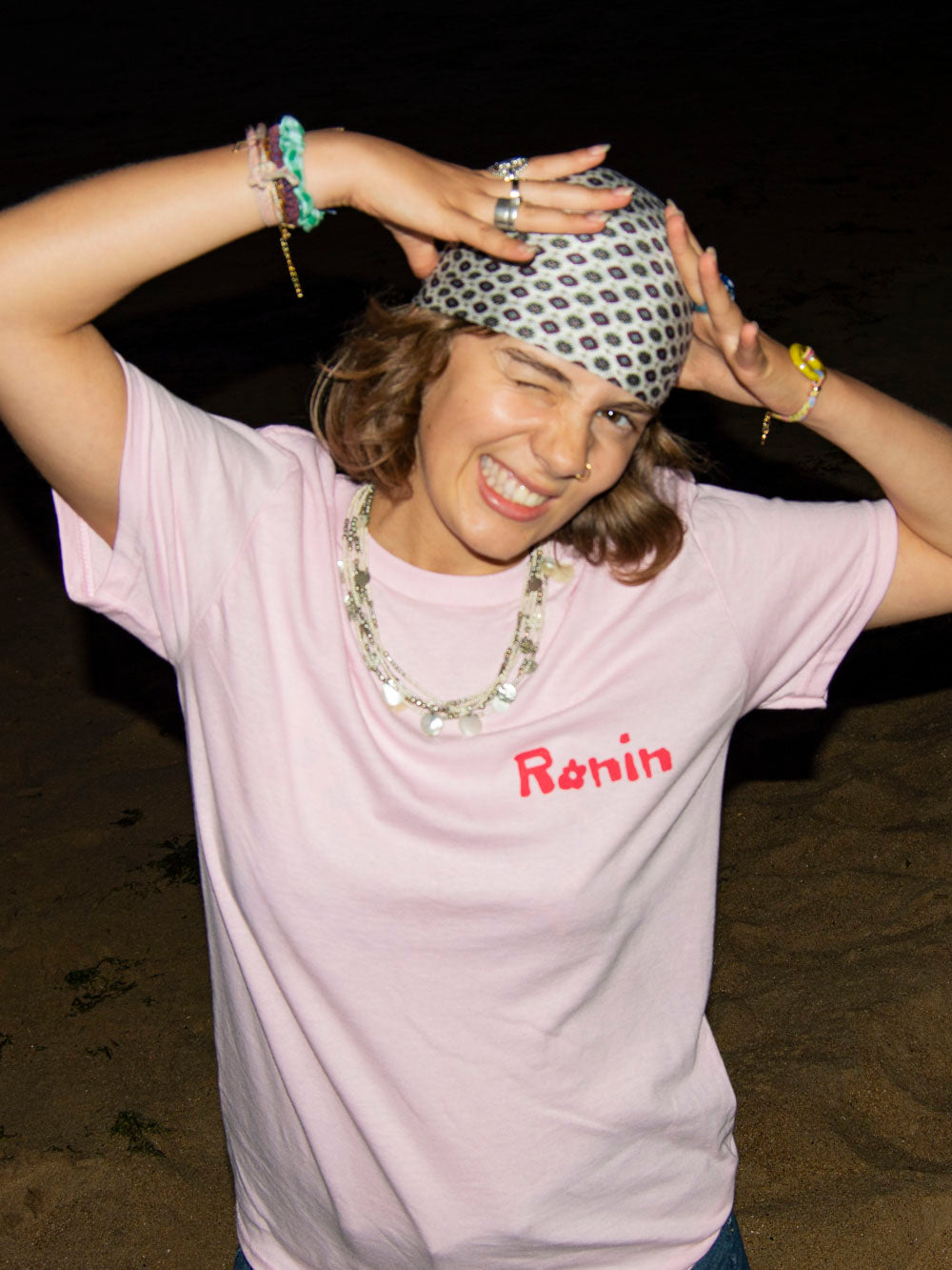 T-shirt Summer - Rose pâle/Rouge