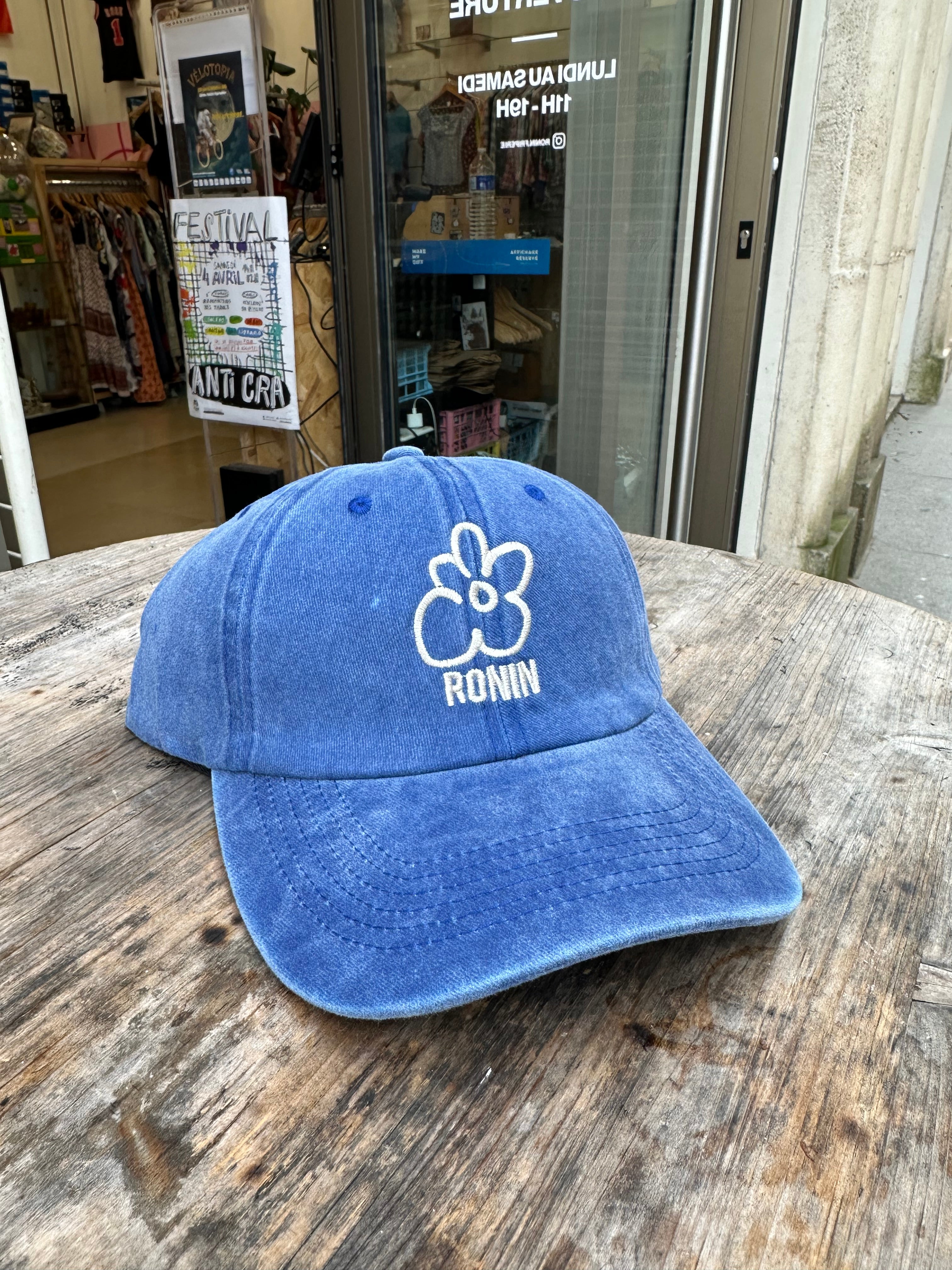 Casquette Ronin Délavé - Bleu & Blanc