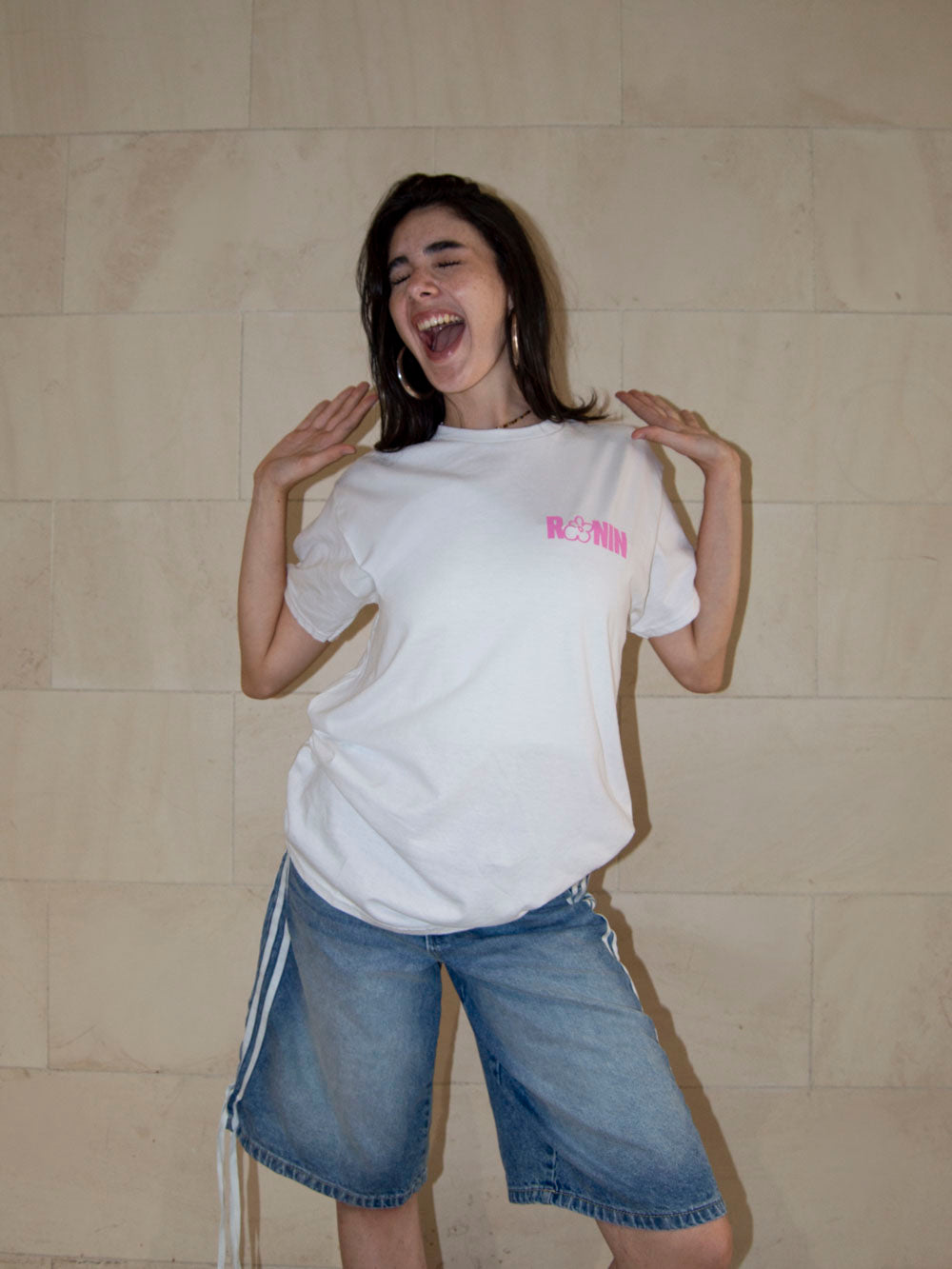 T-shirt Ronin - Blanc/Rose