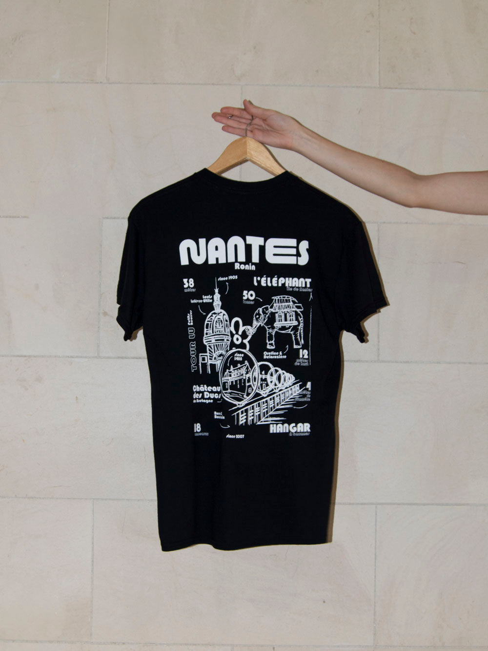 T-shirt Nantes Illustration - Noir/Blanc