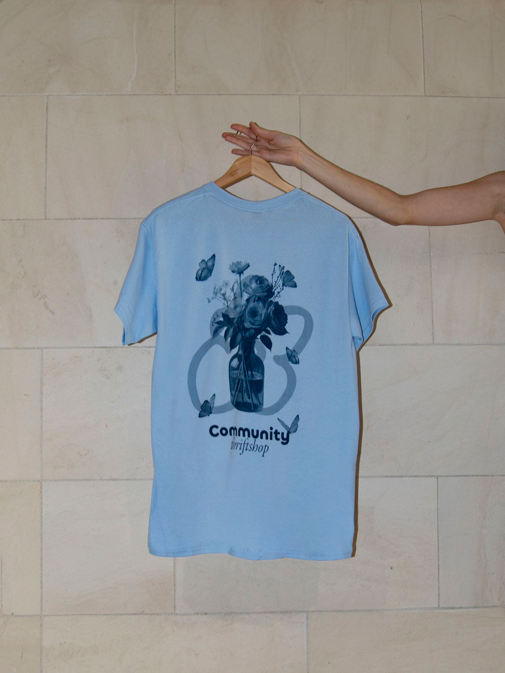 T-shirt Vase - Bleu pâle/Marine