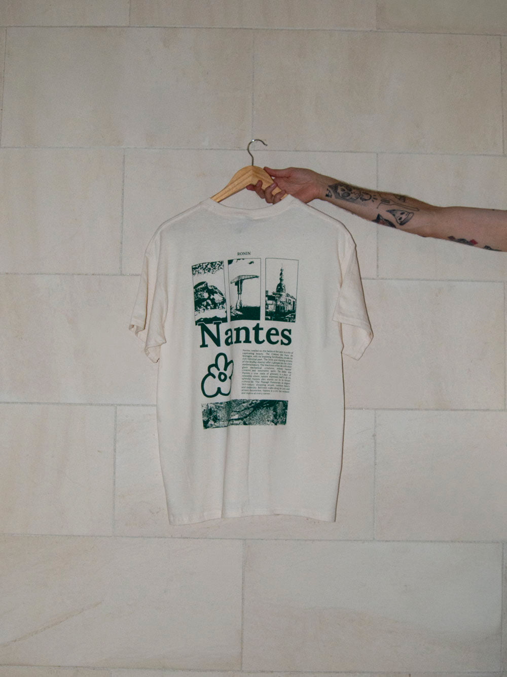 T-shirt Nantes - Blanc cassé/Vert bouteille