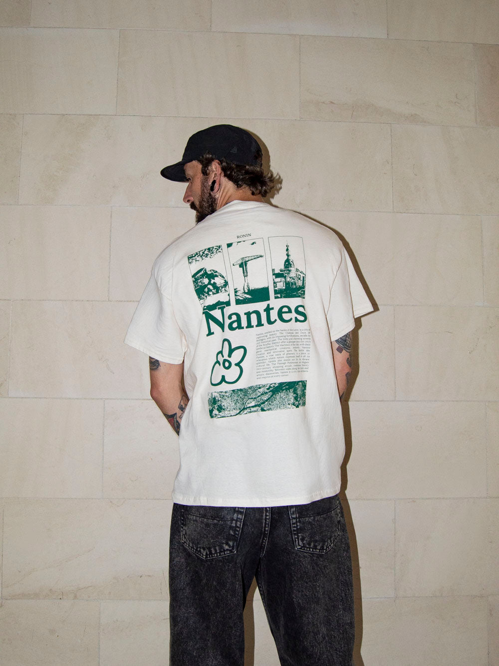 T-shirt Nantes - Blanc cassé/Vert bouteille
