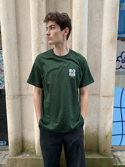 T-shirt Illustration Nantes - Vert forêt & Vanille