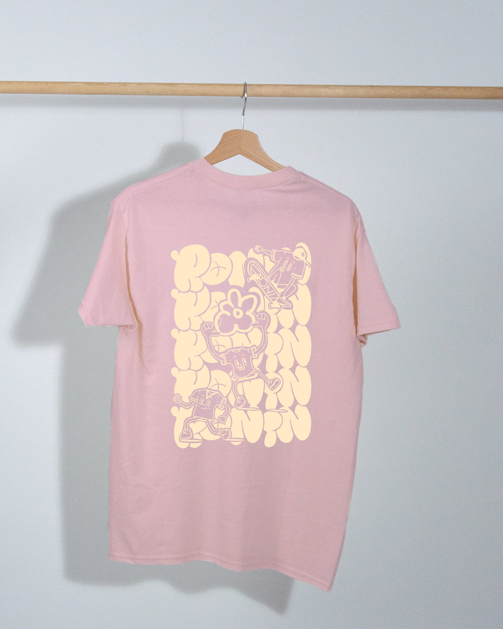 T-shirt Bonhomme - Rose pâle/Vanille