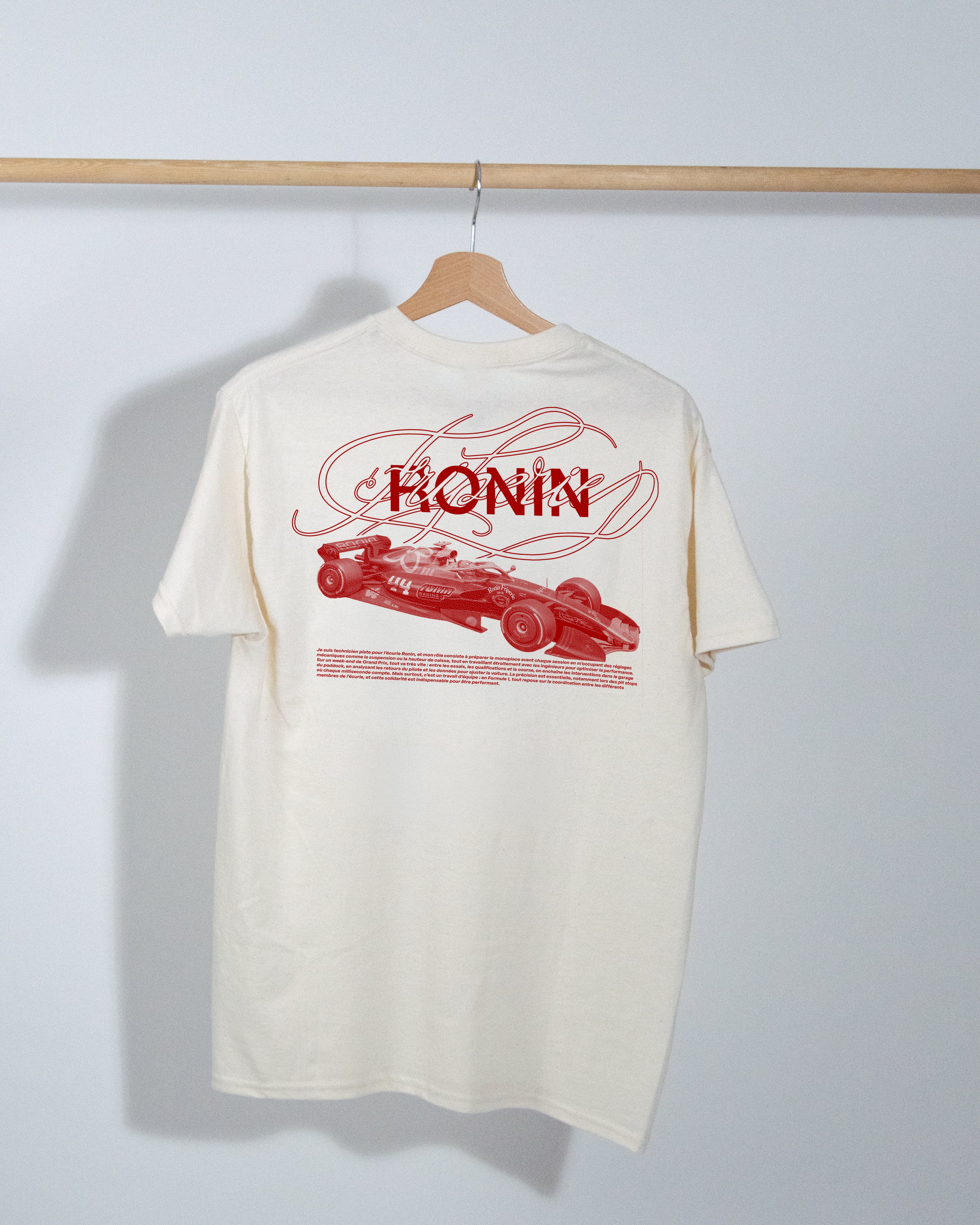 T-shirt F1 - Blanc cassé/Rouge