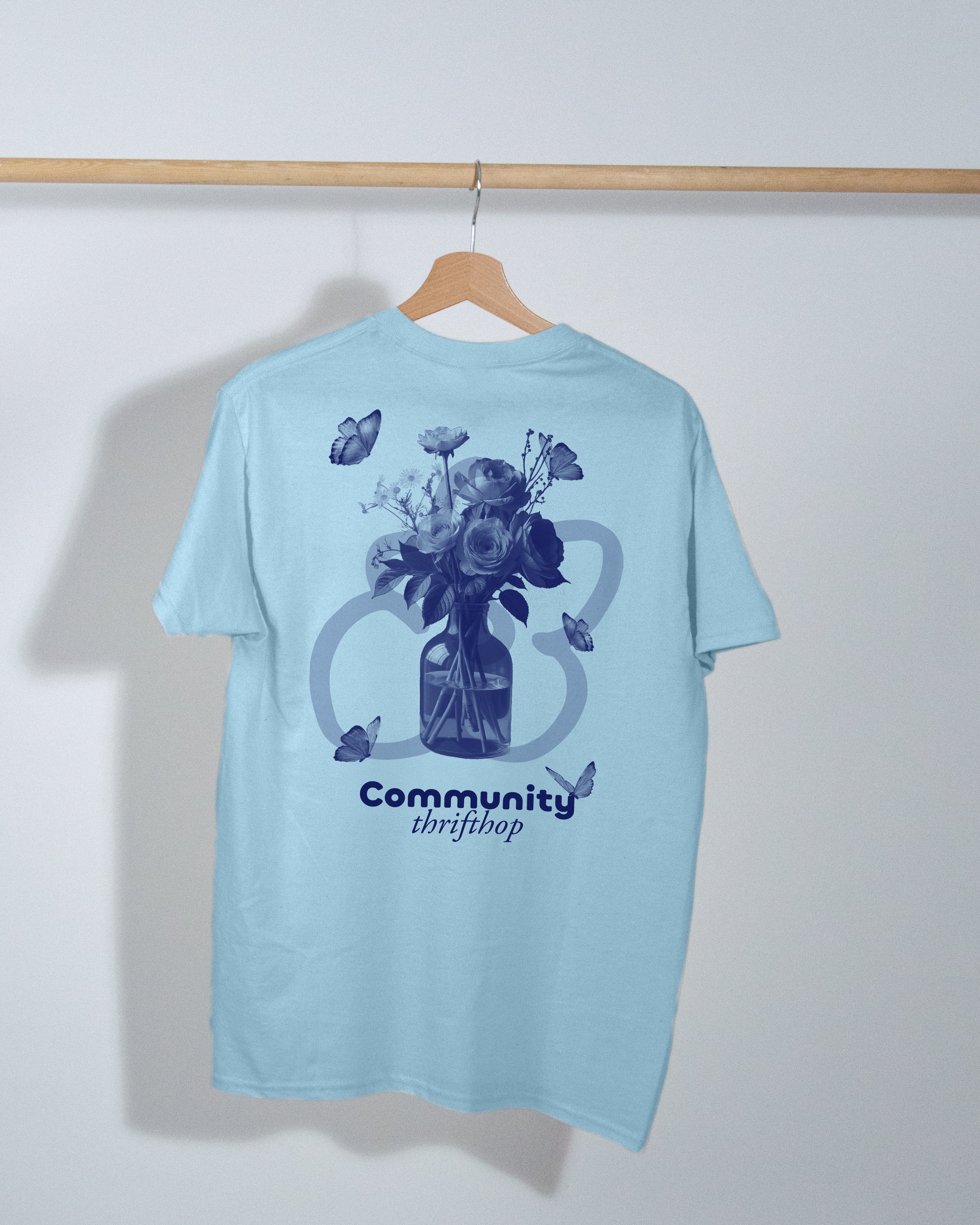 T-shirt Vase - Bleu pâle/Marine