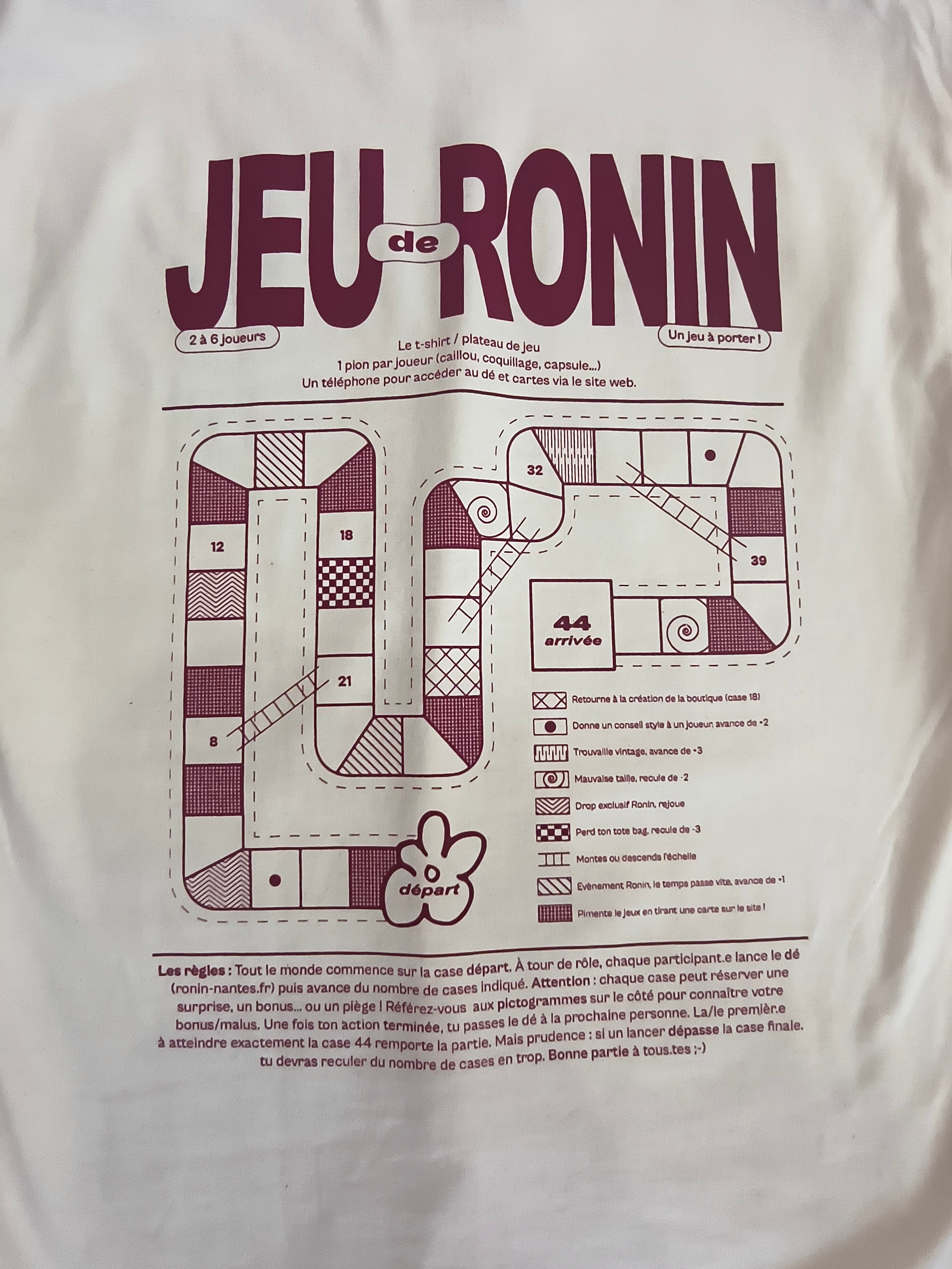 T-shirt JEU de RONIN Blanc cassé/Bordeaux