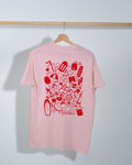T-shirt Summer - Rose pâle/Rouge