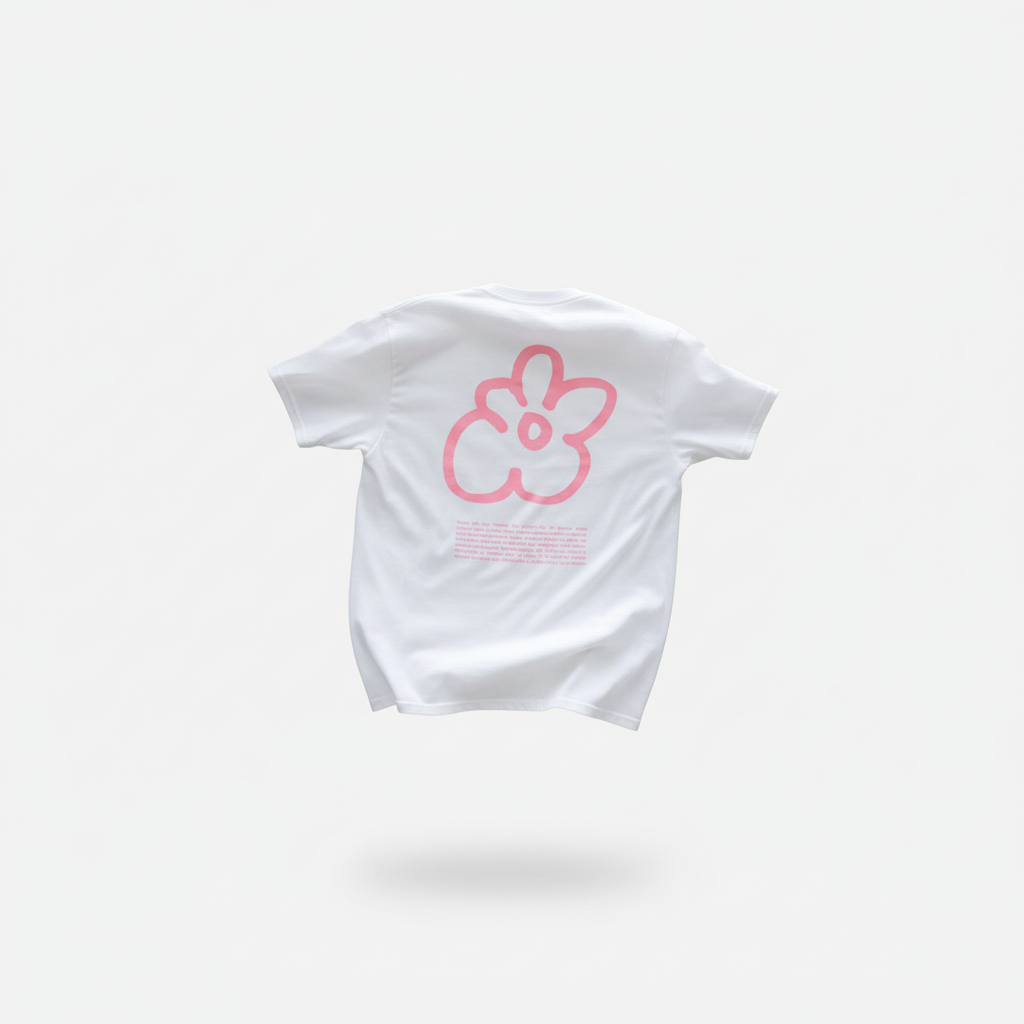 T-shirt Ronin - Blanc / Rose