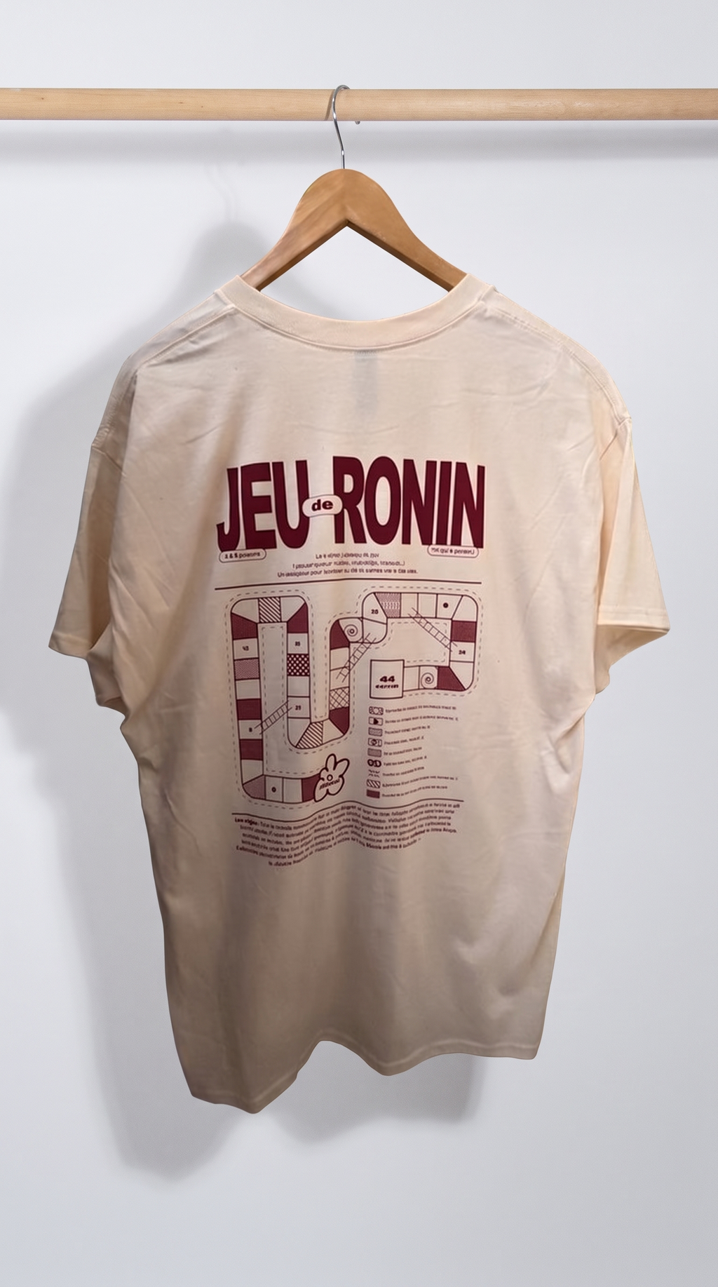 T-shirt JEU de RONIN Blanc cassé/Bordeaux