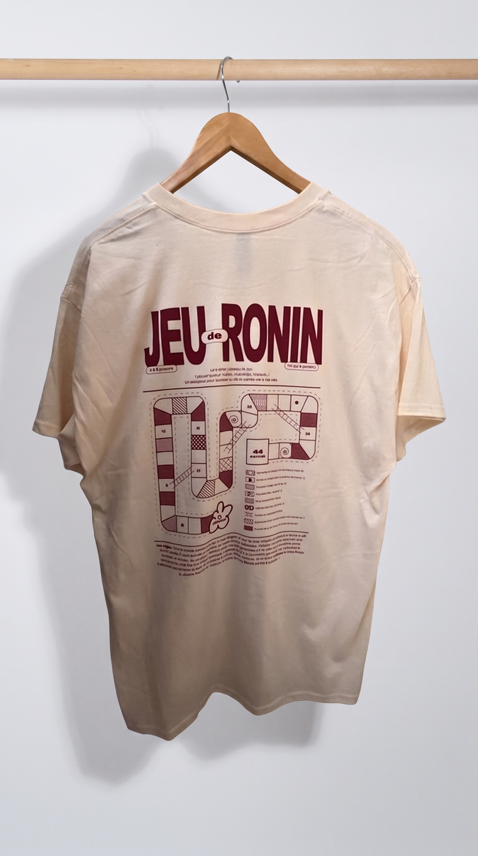 T-shirt JEU de RONIN Blanc cassé/Bordeaux