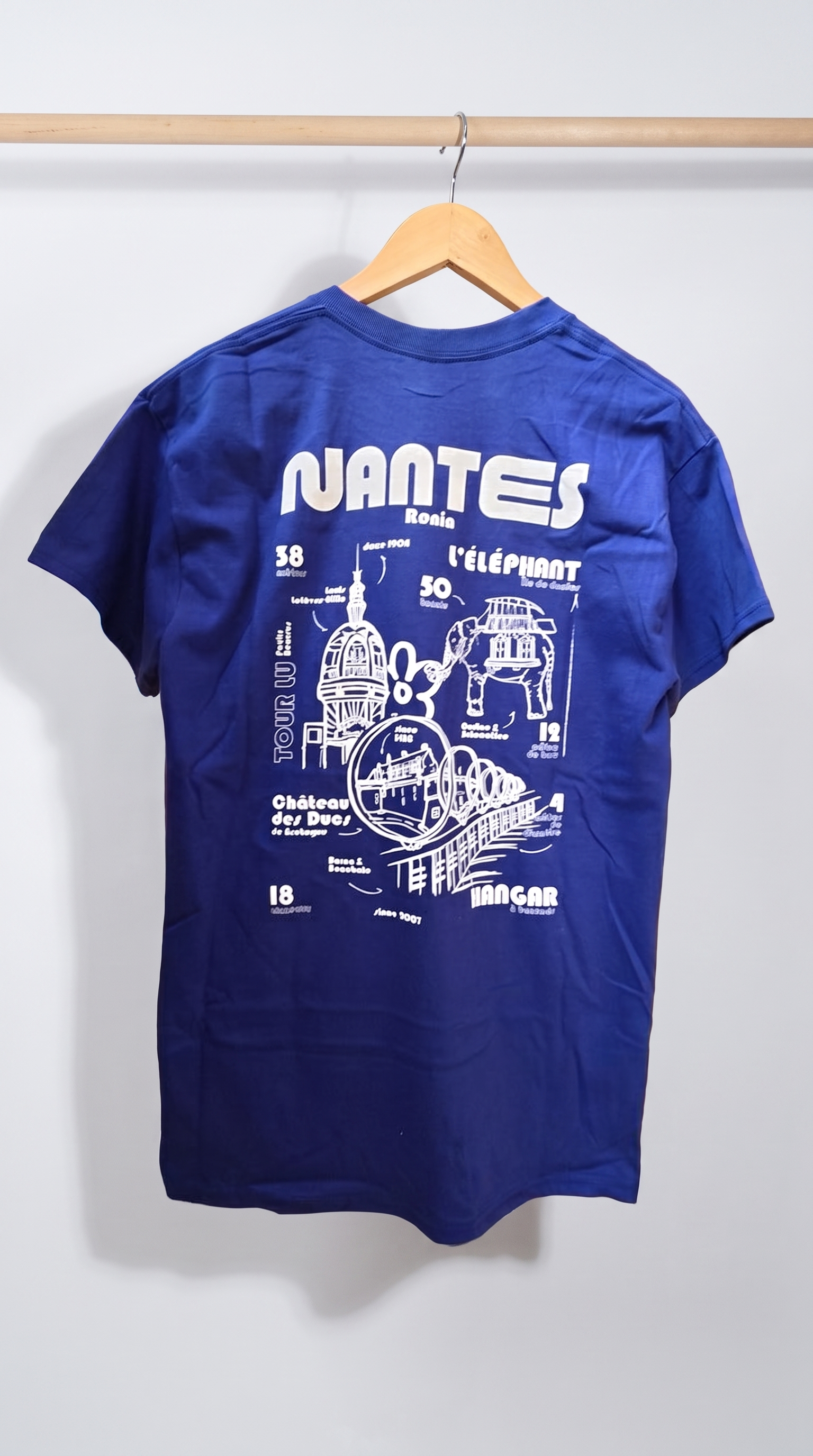 T-shirt Nantes Illustration Bleu/Blanc